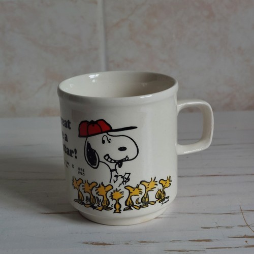 Vintage snoopy mug ceramic - ceramic, h