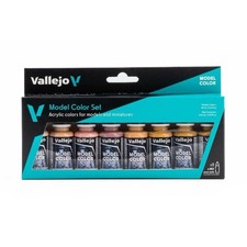 Vallejo Model Color Acrylic Paint Set, 8 Skin and Flesh Tones, 18 ml Dropper