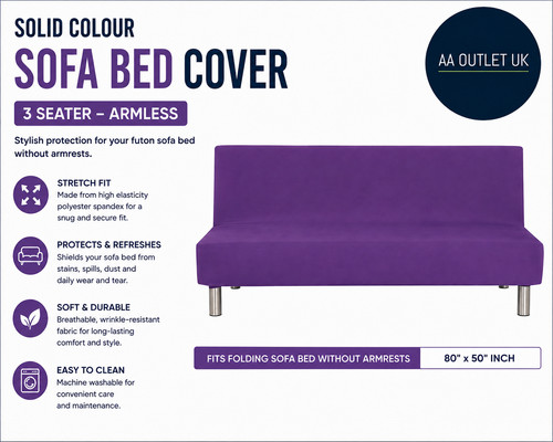 Solid colour armless sofa - solid,
