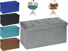 Velvet Ottoman Storage Bench