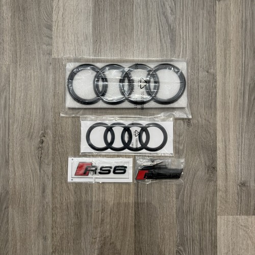 Audi rs6 gloss black badge - gloss,