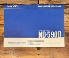 Nikko ND-590 II MK2 Cassette Owners / User Manual *Original*