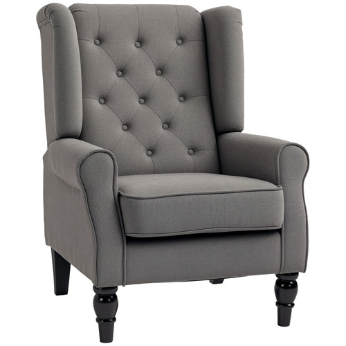 Homcom tufted accent armchair - tufted,