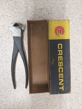 CRESCENT, 72, 7" END CUTTING NIPPER PLIERS VINTAGE, NEW OLD STOCK