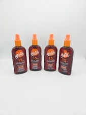 4 x Malibu SPF 15 Dry Oil Spray 200ml – Sun Tan Holiday Glow Skin Care Travel