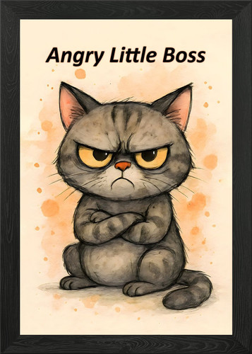 Angry little boss cat - angry,