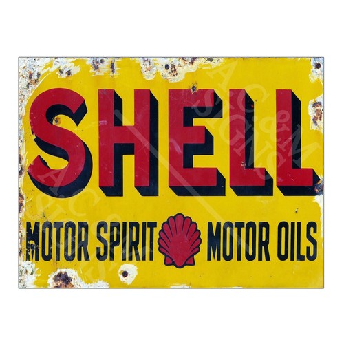 Metal tin sign - tin, garage