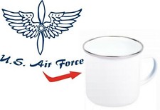 US Army Enamel Cup Coffee Mug