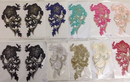 Floral motif iron sew on - floral,