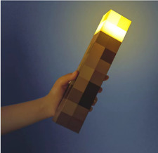 Minecraft Game Torch Lamp Led Night Light Home Decors USB Rechargeable Kids Gift