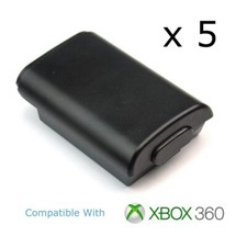 x 5 Xbox 360 Controller Battery Cover Case Shell Pack - Black