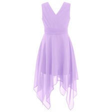 Flower Girls Pleated Chiffon