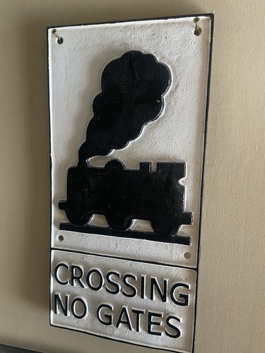 Railway warning sign - railway,