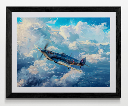Spitfire style aircraft framed - spitfire,