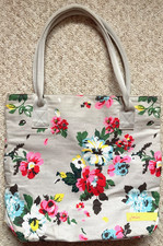 Joules Tote Bag Grey Floral