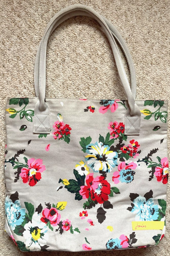 Joules tote bag grey floral - bag,