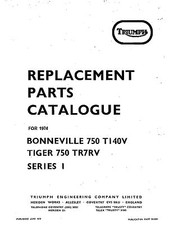 Triumph Parts Manual Book 1974