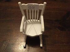 1/12th DOLLS HOUSE WHITE ROCKING CHAIR