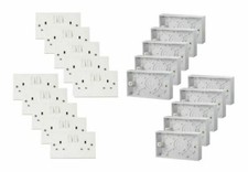 10x 2 Gang Socket Switched