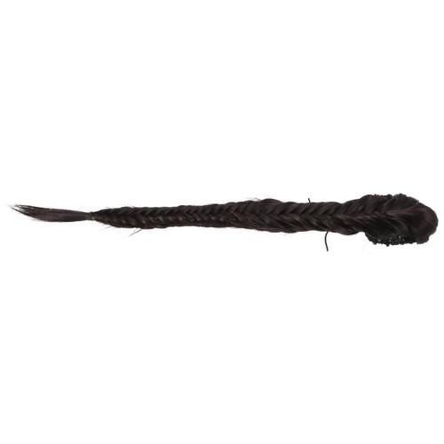 Black curly braided - black,