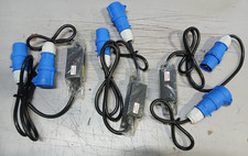 3x  16Am Plug to Inline RCD Safety Trip to 16Amp Socket  Adaptor Converter Lead