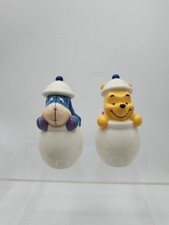 Disney Store Salt & Pepper Winnie The Pooh & Eeyore In Pots Unusual Collectable 