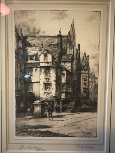 Vintage etched print titled