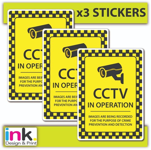 Cctv stickers camera - 3x,