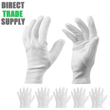 White Cotton Stockinette Gloves Liner Moisturising Eczema Butler Beauty Magician
