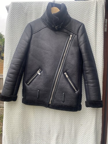 Zara black faux shearling - zara,