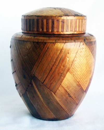 Antique treen pot lid - antique,