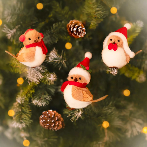 Christmas robin tree - christmas,