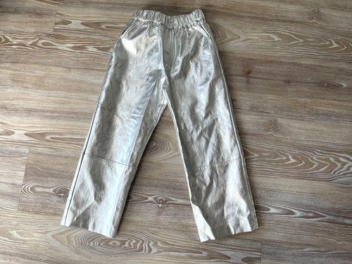 Zara silver trousers faux - silver,