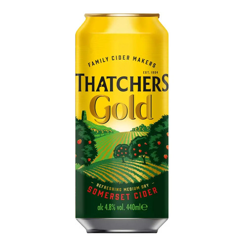 Thatchers gold cider 10x 440ml - cider,