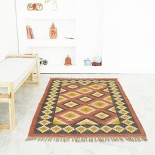 Kilim Dhurrie Wool Jute Rug