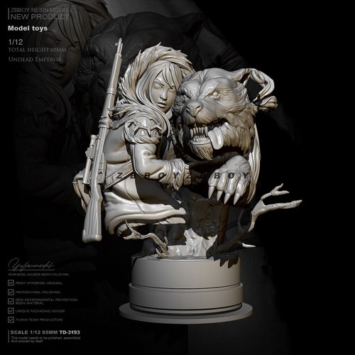 Resin bust figure model - 1/12,