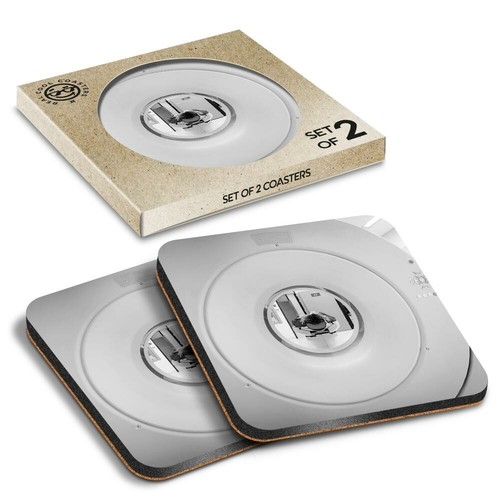 Boxed square coasters - -, bw