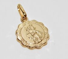 9CT GOLD ST CHRISTOPHER PENDANT - UK HALLMARKED - NEW