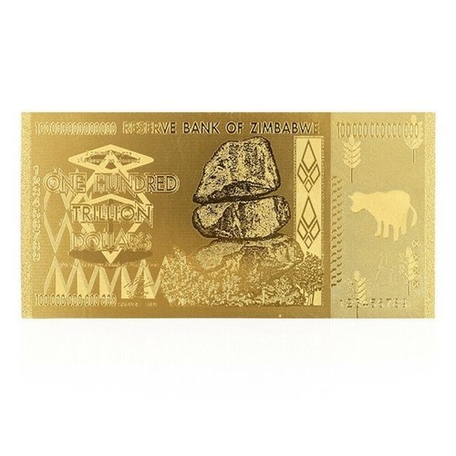 Zimbabwe dollars gold foil - zimbabwe,