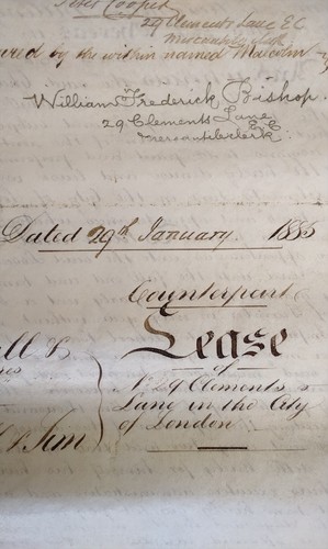 Antique 1885 vellum - vellum, lease