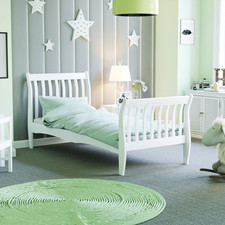 3ft Single Bed White Wooden