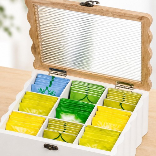 Tea bag organizer storage box - storage,