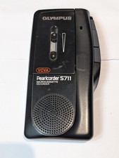 Olympus Pearlcorder S711 Dictaphone Tested Black Working Unit Only