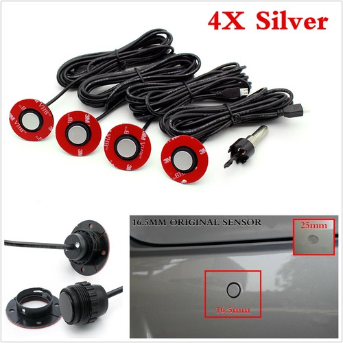 Silver parking sensor - 4x, car