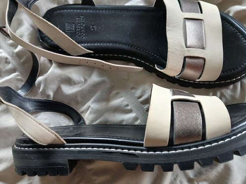 Next leather cream metallic - next,