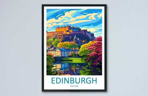 Edinburgh cityscape print - cityscape,