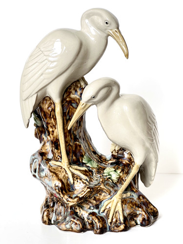 Antique ceramic bird - bird, figurine
