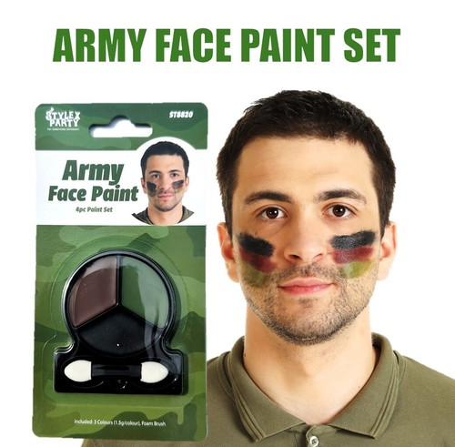 Army face paint - paint, green