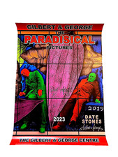 Gilbert & George signed Paradisical Pictures Exhibition poster 2023