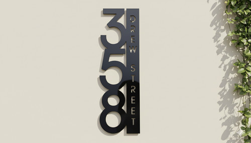 Vertical house numbers - vertical,